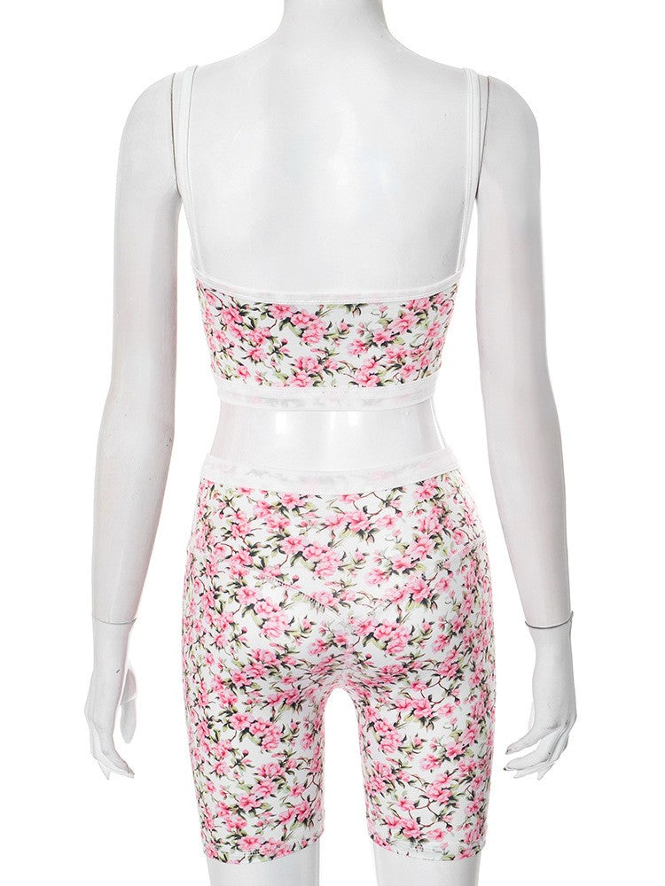 Aurora Luxe Shorts in Fleur Rose