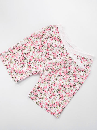 Aurora Luxe Shorts in Fleur Rose
