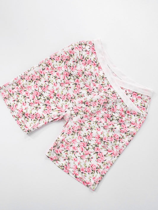 Aurora Luxe Shorts in Fleur Rose